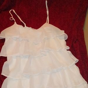 juniors ruffled spaghetti strap